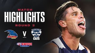 Adelaide v Geelong Highlights  Round 2 2024  AFL [upl. by Royall125]