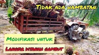 Cara langsir sawit pakai kubota ditanah gambut [upl. by Jenica]