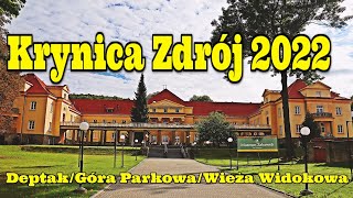 Krynica Zdrój 2022 DeptakGóra ParkowaWieża Widokowa [upl. by Edora]