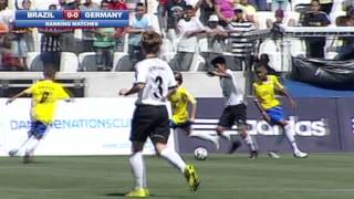 Brazil vs Germany  Ranking 1314  Highlights  Danone Nations Cup 2014 [upl. by Wallie]