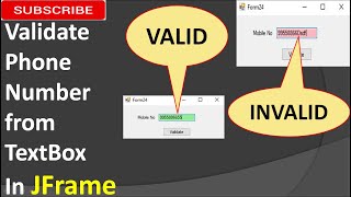 Validate Phone number in jTextfield in jframe using netbeans [upl. by Astto]