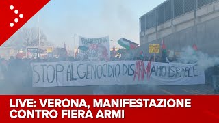 LIVE Verona manifestazione contro fiera delle armi diretta video [upl. by Patti]