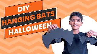 DIY Simple Halloween Bats  Easy Hanging Bat Decorations For Halloween [upl. by Eliseo]