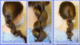 Braid With A Twist Quick and Easy Beginner Hairstyle [upl. by Kanor]