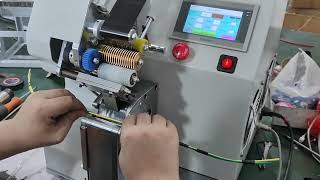 TR303A tape wrapping machine single point tapping machine [upl. by Aiouqahs943]