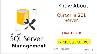 Cursor in SQL Server [upl. by Tamberg507]