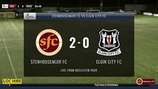 WarriorsTV  Stenhousemuir 20 Elgin City  Scottish League 2  130421 [upl. by Erastatus801]