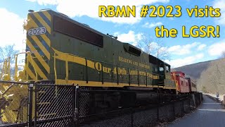 RBMN anniversary diesel 2023 leads the Lehigh Gorge Scenic Railway in March 2024 [upl. by Llenaj]