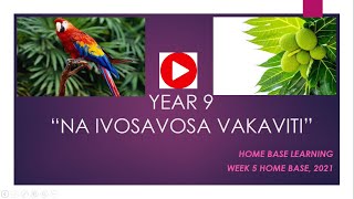 YEAR 9 WEEK 5 VOSAVOSA VAKAVITI [upl. by Awra]