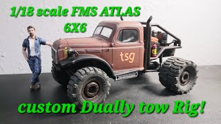 FMS 118 scale ATLAS 6X6 custom Dually tow rig [upl. by Akir]