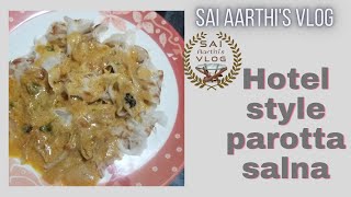 Hotel style parotta salna recipe in Tamil  Roadside parotta salna in Tamil  Plain kurma in tamil [upl. by Nnylkoorb]