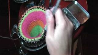 Ribbed Sock on Circular Knitting Machine Part1 of 3 [upl. by Aerdnaeel]