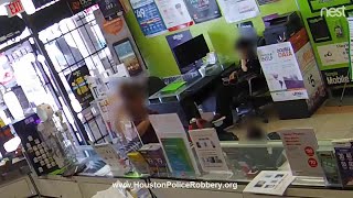 Robbery suspect locked inside Texas store prays begs to be released [upl. by Graehme407]