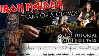 Iron Maiden  Tears Of A Clown Dave Murrays solo lesson with tablatures and backing tracks [upl. by Gaskins]