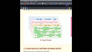 Cartones para bingo online gratis en pdf 75 o 90 bolas ✅👍😀🆓 [upl. by Enyr]