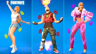 Top 100 TikTok Dances amp Emotes in Fortnite Oh Shhh In Ha Mood Rap Monster Icon Series Dances [upl. by Las]