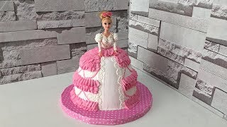 Barbie Doll Cake Design Recipe and Tutorial ❤️🎂 [upl. by Leslie]