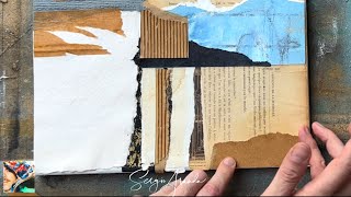 COMMENT FAIRE UN COLLAGE  ART ABSTRAIT ET LART DU COLLAGE  CRÉER FACILEMENT VOTRE PROPRE ART DIY [upl. by Ewolram]