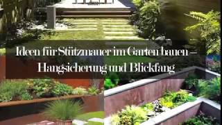 Ideen für Stützmauer im Garten bauen – Hangsicherung und Blickfang [upl. by Harri195]