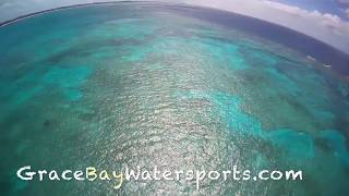 Parasailing on Grace Bay beach Providenciales in Turks and Caicos [upl. by Figge]