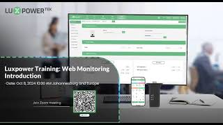 Luxpower Online Training for Web Monitoring Introduction [upl. by Jacquette]