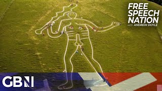 Critics claim Cerne Abbas giant represents toxic masculinity  Free Speech Nation [upl. by Aerdno]