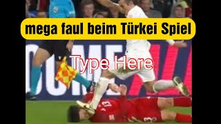 Türkei gegen Wales Kieffer Moore bekommt tritt gegen Kopf vom Verteidiger in der Türkei  türkei [upl. by Harimas]