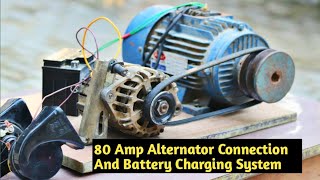 Car Alternator Battery charging wiring  80 Amp Alternator Connection [upl. by Eninaej]