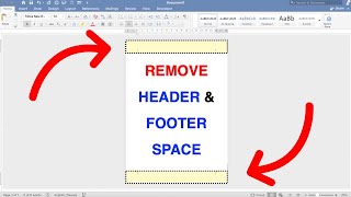 How To Remove Header and Footer Space in Word [upl. by Durwyn542]