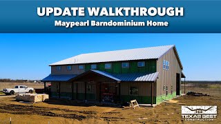 Maypearl Barndominium Home Update Walkthrough Tour  Texas Best Construction [upl. by Hite]