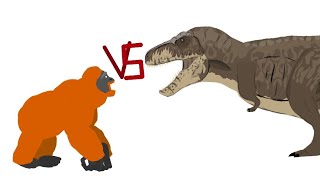 DCBA Gigantopithecus VS Tyrannosaurus [upl. by Tisha]