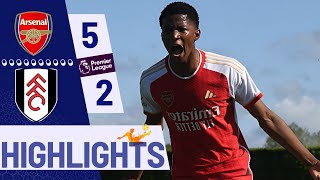 Highlights Arsenal vs Fulham  U18 Premier League 202324 [upl. by Enalahs]