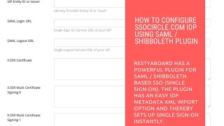 Restyaboard  How to Configure SSOCirclecom IdP using SAML  Shibboleth Plugin [upl. by Eseerahs380]