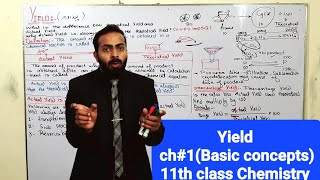 Yield  Actual yield theoraical yield and percentage yield  ch1  11th class Chemistry [upl. by Dilisio530]