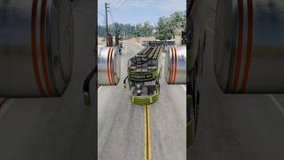 Open Roof School Bus vs Bollards beamng beamngdrive [upl. by Hankins]