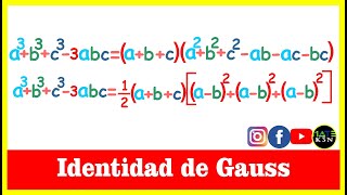 IDENTIDAD DE GAUSS Productos Notables [upl. by Chavey]