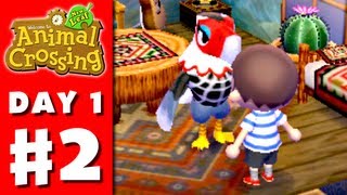 Animal Crossing New Leaf  Part 2  Meeting the Townsfolk Nintendo 3DS Gameplay Walkthrough Day 1 [upl. by Debee]