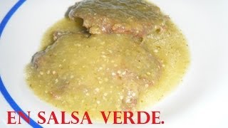 Tortitas de carne en salsa verde facil [upl. by Trueman]