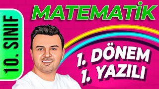 10 SINIF MATEMATİK 1DÖNEM 1YAZILI ÇALIŞMASI  ŞENOL HOCA [upl. by Pail805]