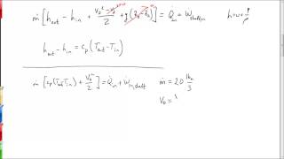 Compressor example energy equation [upl. by Odoric132]