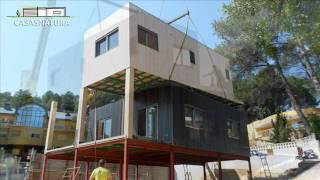 Maison en bois Blu 124m montage [upl. by Attikin]