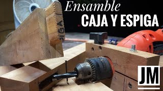 ENSAMBLE CAJA Y ESPIGA  Aprende a hacerlo  JM Carpintería [upl. by Barayon]