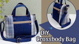 DIY Cara Membuat TasCrossbody BagTutorial amp Pattern [upl. by Kattie569]