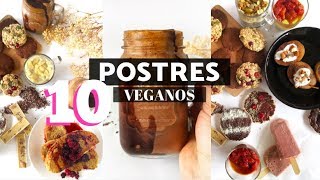 10 POSTRES VEGANOS FÁCILES  SIN HORNO [upl. by Alleyn]