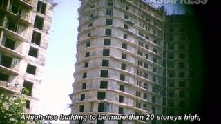 Rimjingang Report  Pyongyang Construction Sites to Build 100000 Apartments 2011 North Korea [upl. by Dimond]