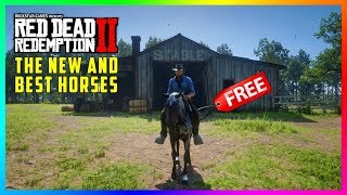 Where To Find The NEW Warped Brindle Arabian Perlino Andalusian amp MORE FREE DLC Horses In RDR2 [upl. by Eirehs]