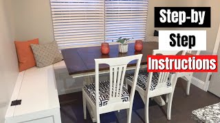 Add Kitchen Storage and Seating With This Beautiful DIY Built In Banquette [upl. by Latvina]