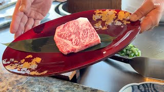 The Art of Cooking A5 Wagyu  Teppanyaki in Tokyo [upl. by Grady868]