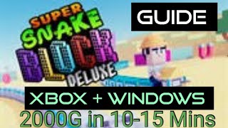 Super Snake Block Deluxe Achievement Guide  2000G in 10 Minutes Xbox  Windows Stack [upl. by Nailij]