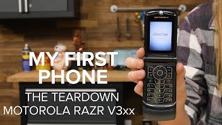 My First Phone The Teardown Motorola RAZR V3xx [upl. by Ydnamron]